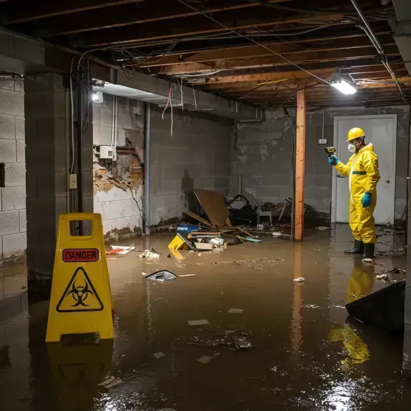 Flooded Basement Electrical Hazard in Williamsburg, OH Property